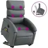 Image de vidaXL Fauteuil de massage avec releveur Gris Similicuir
