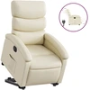 Image de vidaXL Fauteuil relax avec releveur électrique Crème similicuir