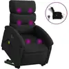 Image de vidaXL Fauteuil de massage avec releveur électrique noir similicuir