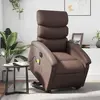 Image de Fauteuil de massage avec releveur électrique Marron Similicuir