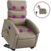 Image de vidaXL Fauteuil de massage avec releveur électrique Cappuccino similicuir