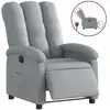 Image de vidaXL Fauteuil relax électrique gris clair Tissu