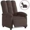 Image de vidaXL Fauteuil relax électrique brun foncé Tissu