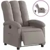 Image de vidaXL Fauteuil relax électrique Tissu Taupe