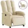 Image de vidaXL Fauteuil relax électrique Crème Tissu