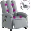 Image de vidaXL Fauteuil de massage électrique Tissu gris clair