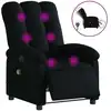 Image de vidaXL Fauteuil de massage électrique noir tissu