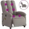 Image de vidaXL Fauteuil de massage électrique Taupe Tissu