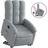 Image de vidaXL Fauteuil relax releveur gris clair Tissu