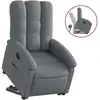 Image de vidaXL Fauteuil relax releveur gris foncé Tissu