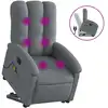 Image de vidaXL Fauteuil de massage avec releveur Tissu gris foncé