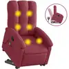 Image de vidaXL Fauteuil de massage avec releveur vin rouge Tissu