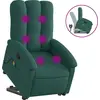 Image de vidaXL Fauteuil de massage avec releveur Vert foncé Tissu