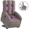 Image de vidaXL Fauteuil de massage avec releveur Taupe Tissu