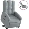 Image de vidaXL Fauteuil relax avec releveur électrique Gris clair Tissu