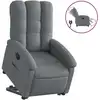 Image de vidaXL Fauteuil relax avec releveur électrique Tissu gris foncé