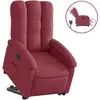 Image de vidaXL Fauteuil relax avec releveur électrique Tissu rouge vin