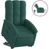 Image de vidaXL Fauteuil relax avec releveur électrique Vert foncé Tissu