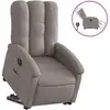 Image de vidaXL Fauteuil relax avec releveur électrique Taupe Tissu