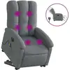 Image de vidaXL Fauteuil de massage électrique avec releveur Tissu gris foncé