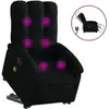 Image de vidaXL Fauteuil de massage électrique avec releveur Noir Tissu