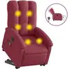 Image de vidaXL Fauteuil de massage électrique avec releveur Tissu rouge vin
