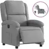 Image de vidaXL Fauteuil relax électrique gris clair Tissu