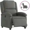 Image de vidaXL Fauteuil relax électrique gris foncé Tissu