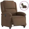 Image de vidaXL Fauteuil relax électrique marron Tissu