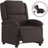 Image de vidaXL Fauteuil relax électrique brun foncé Tissu