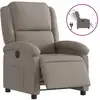 Image de vidaXL Fauteuil relax électrique Tissu Taupe