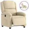 Image de vidaXL Fauteuil relax électrique Crème Tissu