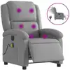 Image de vidaXL Fauteuil de massage électrique Tissu gris clair