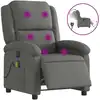 Image de vidaXL Fauteuil de massage électrique Tissu gris foncé