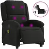 Image de vidaXL Fauteuil de massage électrique noir tissu