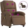 Image de vidaXL Fauteuil de massage électrique Marron Tissu