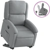 Image de vidaXL Fauteuil relax releveur gris clair Tissu