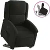 Image de vidaXL Fauteuil relax avec releveur Noir Tissu