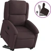 Image de vidaXL Fauteuil relax avec releveur Tissu marron foncé