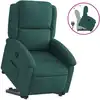 Image de vidaXL Fauteuil relax avec releveur Vert foncé Tissu