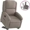 Image de vidaXL Fauteuil relax avec releveur Taupe Tissu