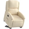 Image de Fauteuil relax avec releveur Crème Tissu 86 x 71 x 99 cm