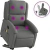 Image de Fauteuil de massage avec releveur Gris foncé Tissu