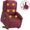 Image de vidaXL Fauteuil de massage avec releveur vin rouge Tissu