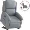 Image de vidaXL Fauteuil relax avec releveur électrique Gris clair Tissu