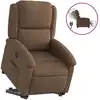 Image de vidaXL Fauteuil relax releveur électrique brun Tissu