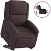 Image de vidaXL Fauteuil relax avec releveur électrique Tissu marron foncé