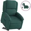 Image de vidaXL Fauteuil relax avec releveur électrique Vert foncé Tissu