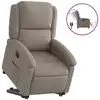 Image de vidaXL Fauteuil relax avec releveur électrique Taupe Tissu