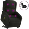 Image de vidaXL Fauteuil de massage électrique avec releveur Noir Tissu